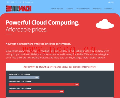 Virmach:AMD Ryzen VPS,1核/384MB内存/10GB NVME硬盘/500G流量/500M带宽,$10.5/年-南山主机测评