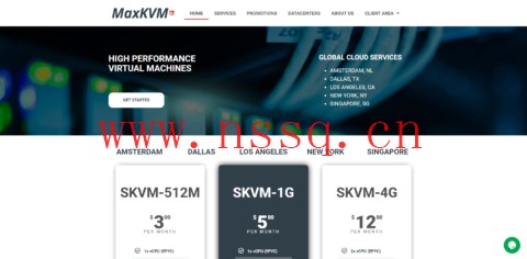 MaxKVM:AMD EPYC 7702p *1核 /1GB内存/30GB NVMe硬盘/1TB流量/10Gbps带宽,$2.49/月起,可选新加坡/洛杉矶/达拉斯/纽约/荷兰机房-南山主机测评