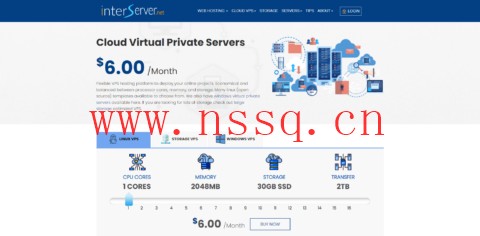InterServer:美国便宜VPS,1核/2G内存/30G SSD硬盘/2TB流量,$4.8/月起,可选1TB大硬盘VPS,windows vps-南山主机测评