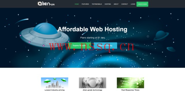 Alienvps.net:美国VPS,免费Windows系统,1核2G30GBSSD,1Gbps不限流量,$5/月起,美国便宜独立服务器$20/月起-南山主机测评
