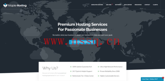 Maple-Hosting:荷兰抗诉DMCA服务器,无视版权/不限流量,年付$129/月起-南山主机测评