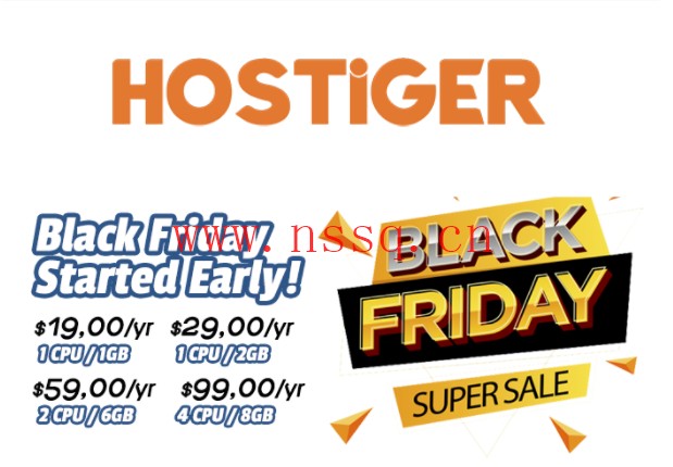 Hostigger:黑色星期五,1核/1G内存/20G SSD/1T流量/100M带宽,19美元/年,买两年送一年,支持支付宝,美国/土耳其/荷兰机房可选-南山主机测评