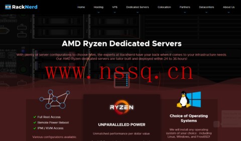 RackNerd:美国AMD Ryzen专用服务器$186.15/月起,160TB存储服务器$389/月,8C站群服务器$194.65/月-南山主机测评