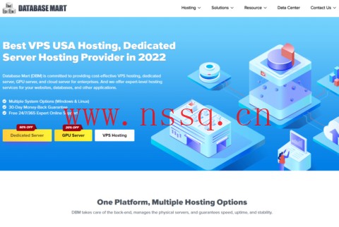 Database Mart:全场5折起,美国GPU显卡服务器$87.20/月起,独立服务器首月$24.50-南山主机测评
