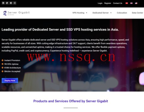 Server Gigabit: 马来西亚Linux VPS,2核2GB限时仅$7.97/月 ,支持Netflix/TikTok/ChatGPT | 住宅IP VPS、Windows VPS、独立服务器全线热销中-南山主机测评