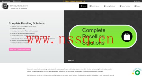 #黑五#SmokyHosts:美国便宜vps,1核/2GB/20G SSD/1TB@1Gbps,$12.95/年,可选纽约/洛杉矶机房-南山主机测评
