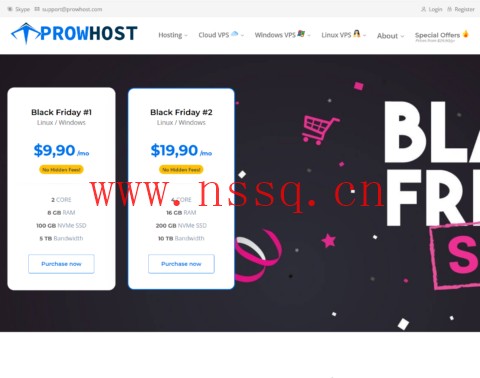 #Black Friday 2023#ProwHost:美国堪萨斯机房vps,2核/8GB内存/100G NVMe/5TB流量/1Gbps带宽,$9.9/月起-南山主机测评