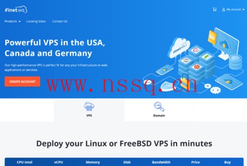 inetWS:国外便宜vps,1核/2GB/30G SSD/100M不限流量,$3/月起,13个机房可选-南山主机测评