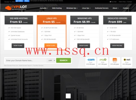 VpsLot:美国和欧洲windows vps,3核/3G内存/40G SSD/300 GB流量/1Gbps带宽,$14.99/月起-南山主机测评