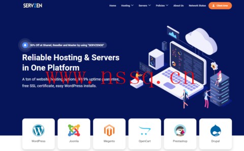 Servzen:法国OVH机房KVM vps,1核/512MB内存/10GB SSD硬盘/10TB流量/1Gbps带宽,$2.21/月起-南山主机测评