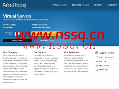 RebelHositng:加州独服,E5-2650L/32GB内存/960GB SSD/500M不限流量,$30/月-南山主机测评