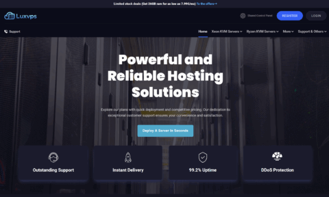 LuxVPS:德国vps,4核/16GB/100GB/20TB@1Gbps带宽,€6.99/月-南山主机测评