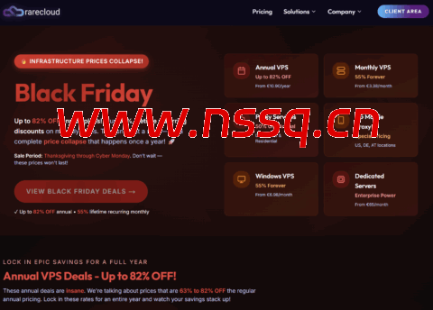#黑五#Rarecloud:全场VPS,年付低至1.8折/月付4.5折,€10.9/年起,日本/美国/英国/罗马尼亚等机房-南山主机测评