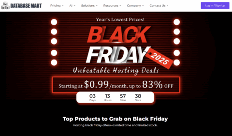 Database Mart:黑五优惠加码,促销款升级,VPS/独服/GPU服务器循环折扣低至2折,$0.99/月起-南山主机测评