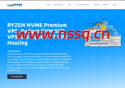 #圣诞促销#Hosteons:全场 VPS 8 折直降,年付低至 $16.8 起,美国/法国/德国多机房-南山主机测评