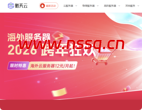 #2026跨年狂欢#衡天云：全场低至1.6折，云服务器12元起，物理机296元-南山主机测评