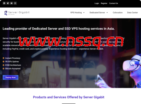 ServerGigabit:马来西亚VPS,1G内存/1核/20G SSD/不限流量@100Mbps 共享带宽,月付$10.4起-南山主机测评