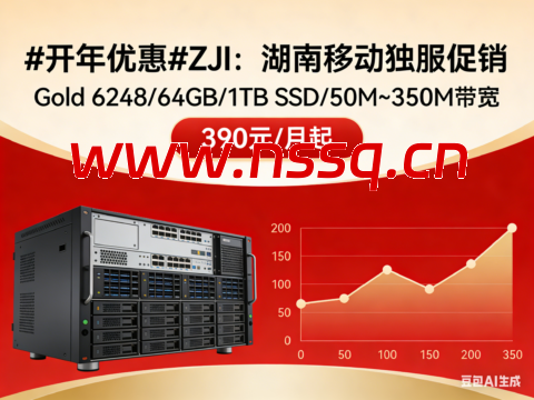 #开年优惠#ZJI：湖南移动独服促销，Gold 6248/64GB/1TB SSD/50M~350M带宽，390元/月起-南山主机测评
