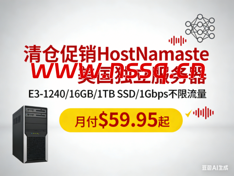 #清仓促销#HostNamaste：美国独立服务器，E3-1240/16GB/1TB SSD/1Gbps不限流量，月付$59.95起-南山主机测评