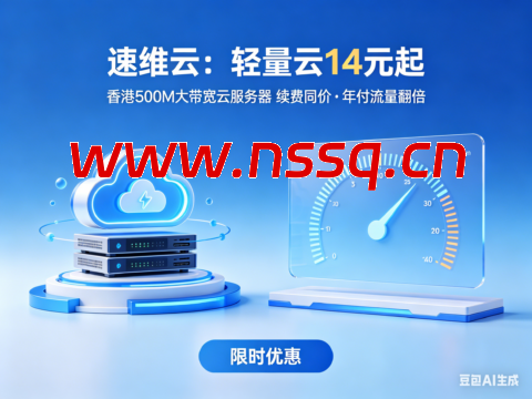 速维云：轻量云 14 元起｜香港 500M 大带宽云服务器 续费同价・年付流量翻倍-南山主机测评
