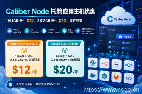 Caliber Node 托管应用主机优惠:1核1GB 年付 $12,2核2GB 年付 $20,循环续费-南山主机测评